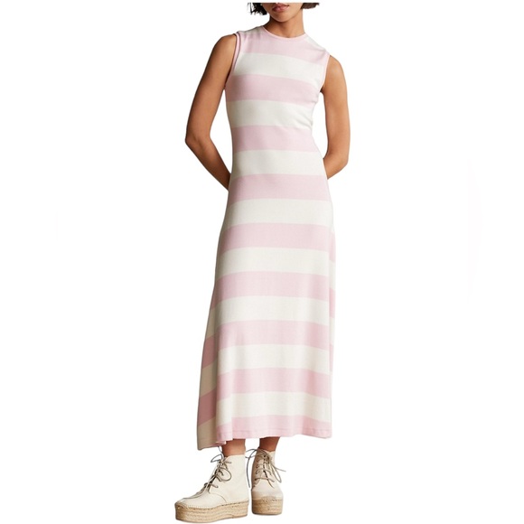 Ralph Lauren Dresses & Skirts - Polo Ralph Lauren Womens Dress Striped Sleeveless Pink and White Maxi Dress